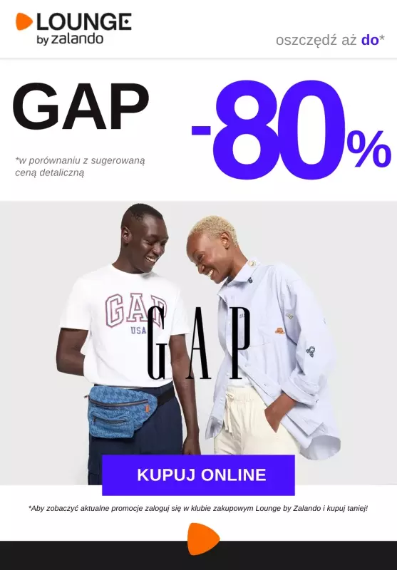 Lounge by Zalando - gazetka promocyjna Do -80% GAP od poniedziałku 07.07 do czwartku 10.07