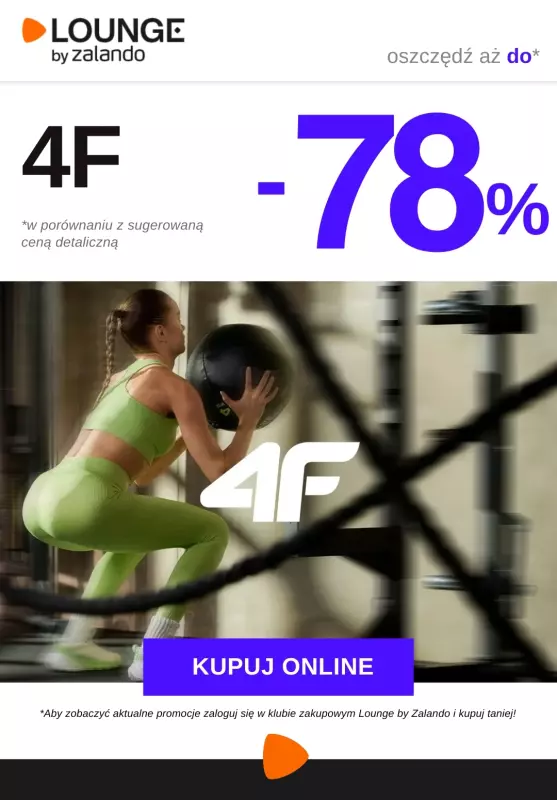 Lounge by Zalando - gazetka promocyjna Do -78% na marke 4F  