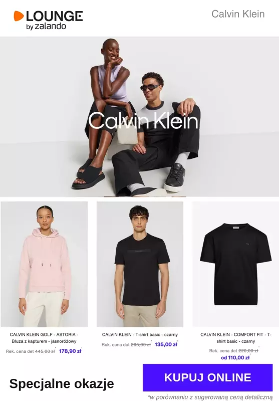 Lounge by Zalando - gazetka promocyjna Specjalne okazje: Calvin Klein od wtorku 05.08 do soboty 09.08