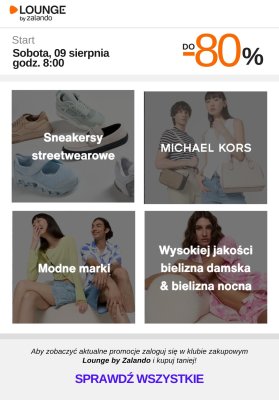 Lounge by Zalando - gazetka promocyjna Do -80% promocje na wybrane marki na WEEKEND! od piątku 08.08 do niedzieli 10.08