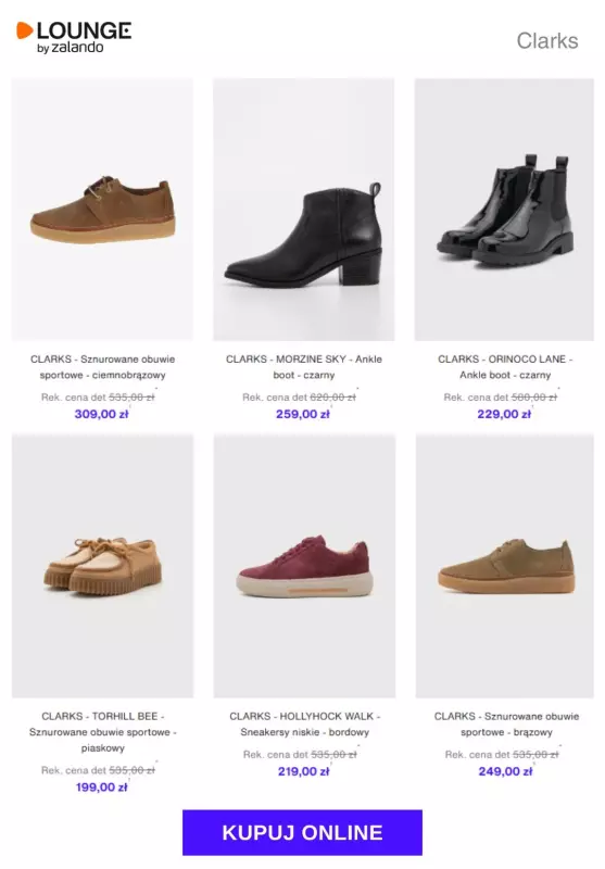 Lounge by Zalando - gazetka promocyjna Do -80% CLARKS od środy 03.09 do piątku 05.09 - strona 5