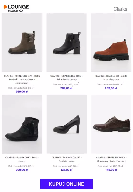 Lounge by Zalando - gazetka promocyjna Do -80% CLARKS od środy 03.09 do piątku 05.09 - strona 9