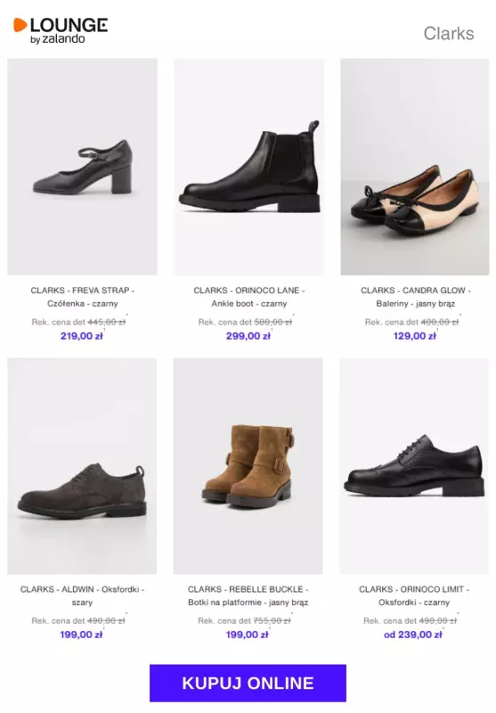 Lounge by Zalando - gazetka promocyjna Do -80% CLARKS od środy 03.09 do piątku 05.09 - strona 2