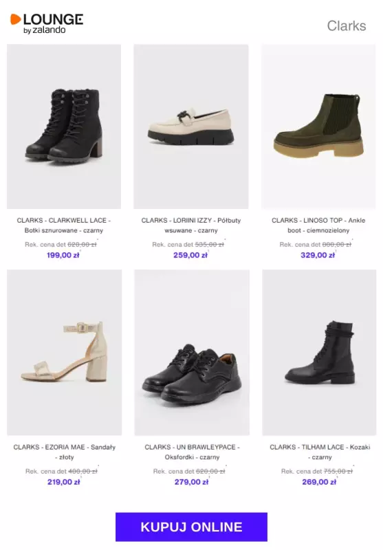 Lounge by Zalando - gazetka promocyjna Do -80% CLARKS od środy 03.09 do piątku 05.09 - strona 11