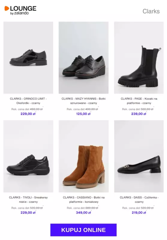 Lounge by Zalando - gazetka promocyjna Do -80% CLARKS od środy 03.09 do piątku 05.09 - strona 8