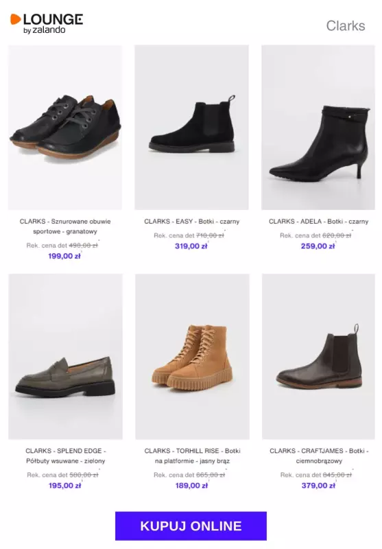 Lounge by Zalando - gazetka promocyjna Do -80% CLARKS od środy 03.09 do piątku 05.09 - strona 4