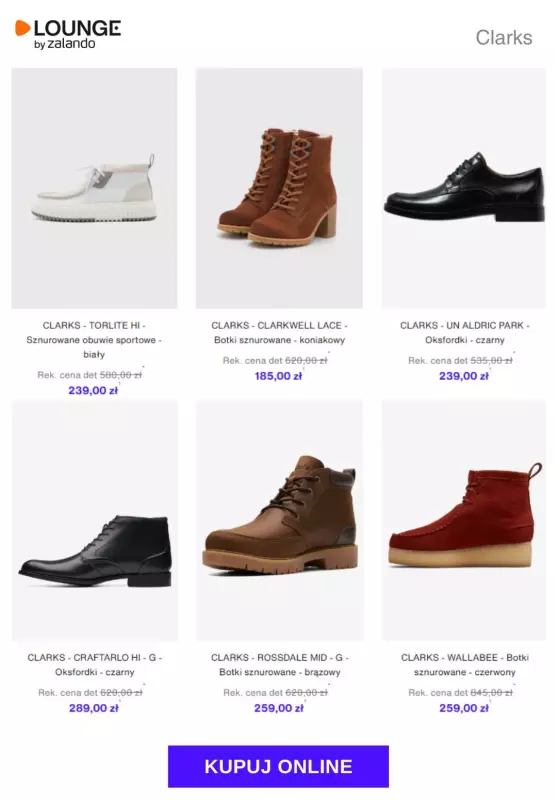 Lounge by Zalando - gazetka promocyjna Do -80% CLARKS od środy 03.09 do piątku 05.09 - strona 10