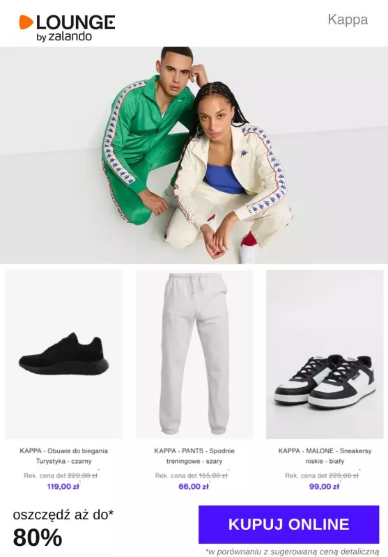 Lounge by Zalando - gazetka promocyjna Do -80% KAPPA  