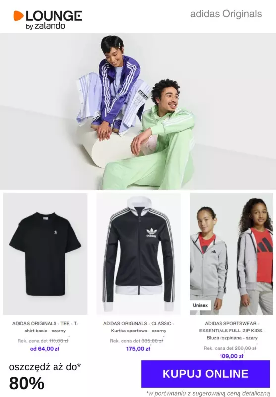 Lounge by Zalando - gazetka promocyjna Do -80%  adidas Originals od środy 10.09 