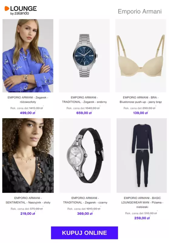 Lounge by Zalando - gazetka promocyjna Do -80% Emporio Armani od piątku 12.09  - strona 4