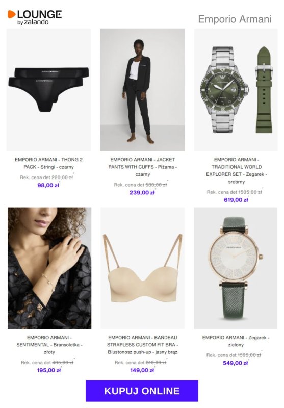 Lounge by Zalando - gazetka promocyjna Do -80% Emporio Armani od piątku 12.09  - strona 9