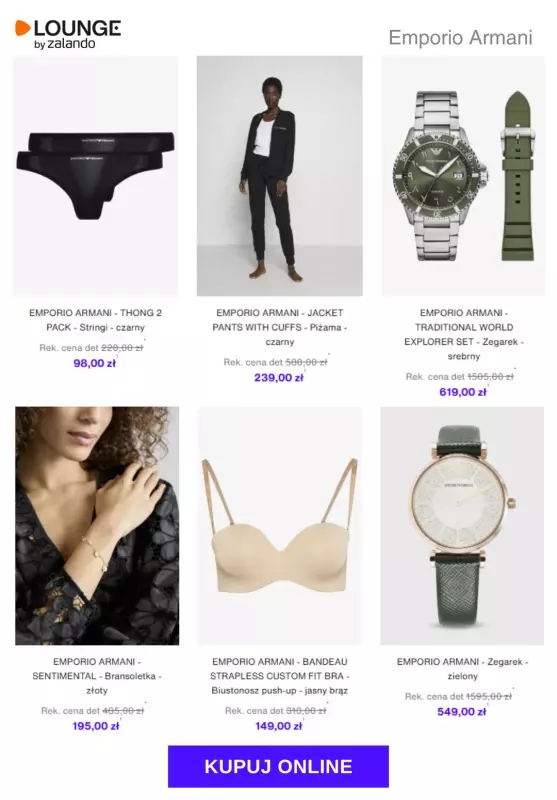 Lounge by Zalando - gazetka promocyjna Do -80% Emporio Armani od piątku 12.09  - strona 9