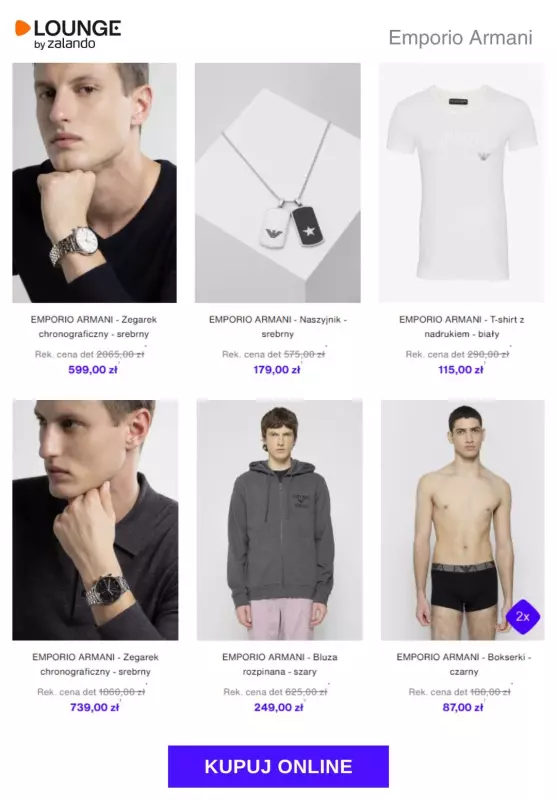 Lounge by Zalando - gazetka promocyjna Do -80% Emporio Armani od piątku 12.09  - strona 3