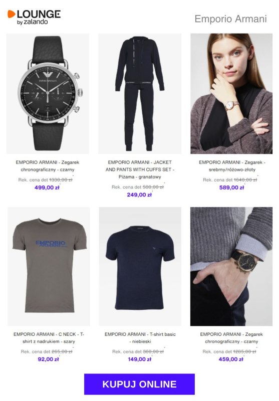 Lounge by Zalando - gazetka promocyjna Do -80% Emporio Armani od piątku 12.09  - strona 6