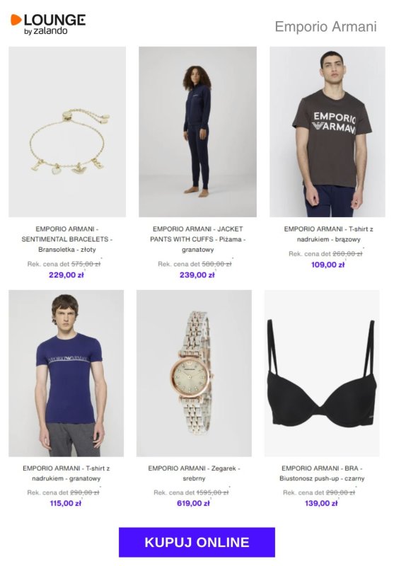 Lounge by Zalando - gazetka promocyjna Do -80% Emporio Armani od piątku 12.09  - strona 5