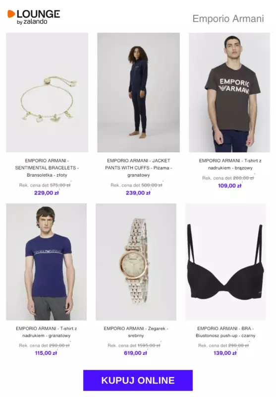 Lounge by Zalando - gazetka promocyjna Do -80% Emporio Armani od piątku 12.09  - strona 5