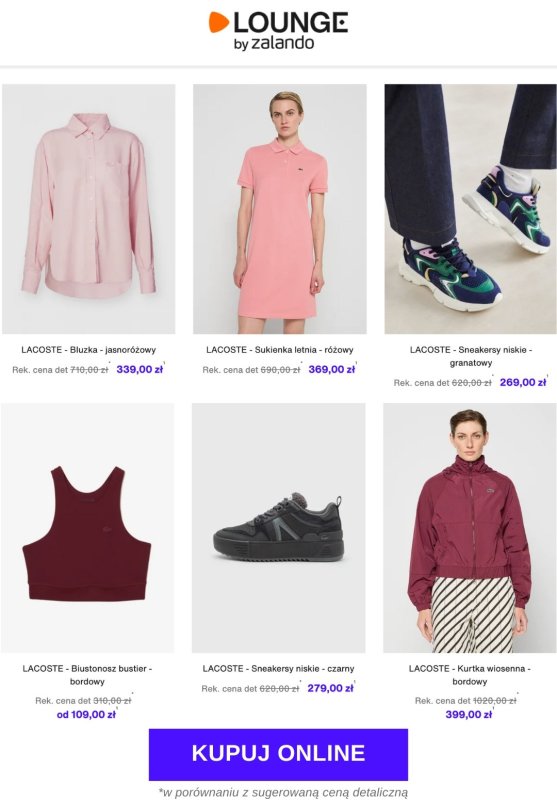 Lounge by Zalando - gazetka promocyjna Do -80% Lacoste - Kobiety od wtorku 16.09 do czwartku 18.09 - strona 3
