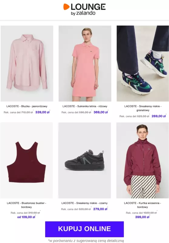 Lounge by Zalando - gazetka promocyjna Do -80% Lacoste - Kobiety   - strona 3