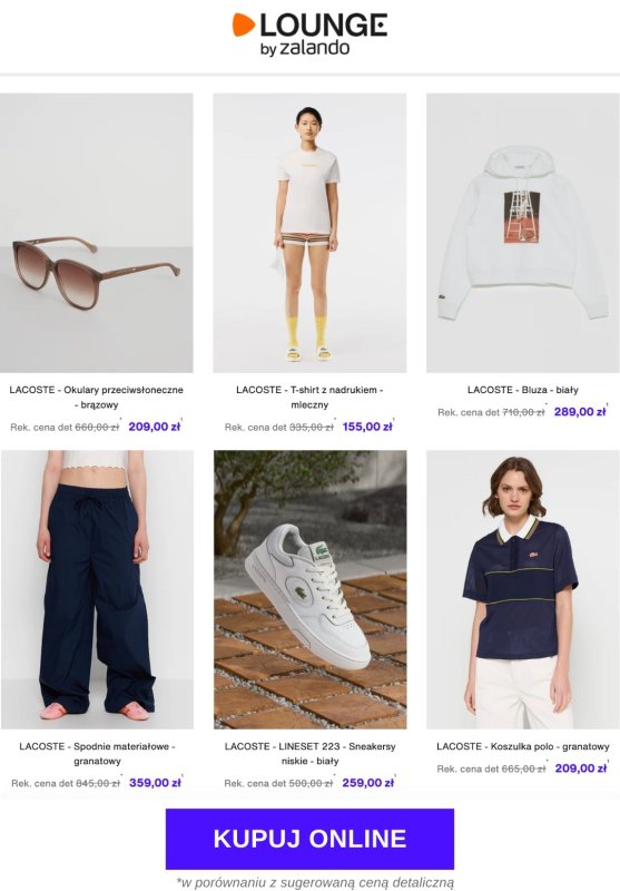 Lounge by Zalando - gazetka promocyjna Do -80% Lacoste - Kobiety od wtorku 16.09 do czwartku 18.09 - strona 4
