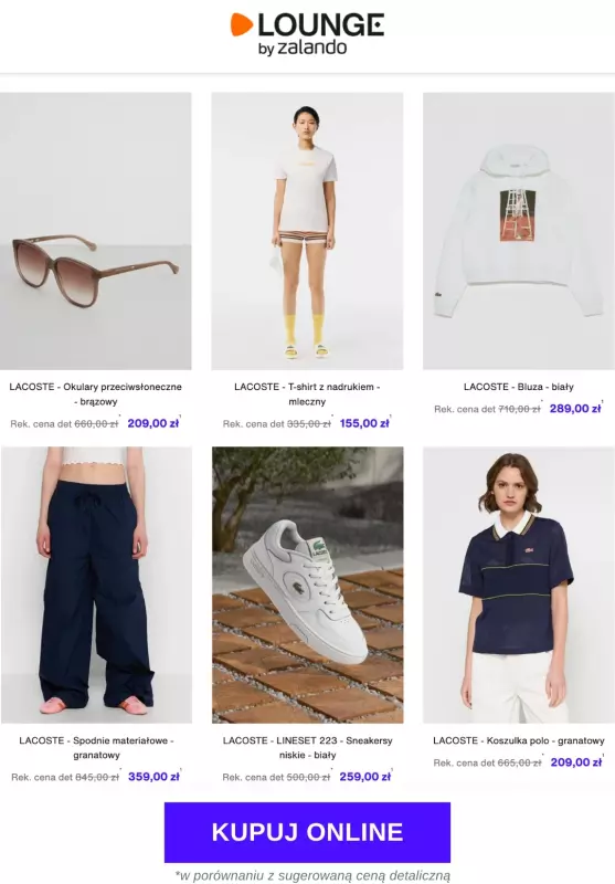 Lounge by Zalando - gazetka promocyjna Do -80% Lacoste - Kobiety od wtorku 16.09 do czwartku 18.09 - strona 4
