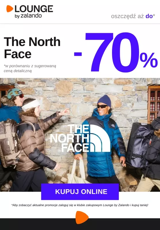 Lounge by Zalando - gazetka promocyjna Do -70% na markę The North Face od czwartku 09.10 do soboty 11.10