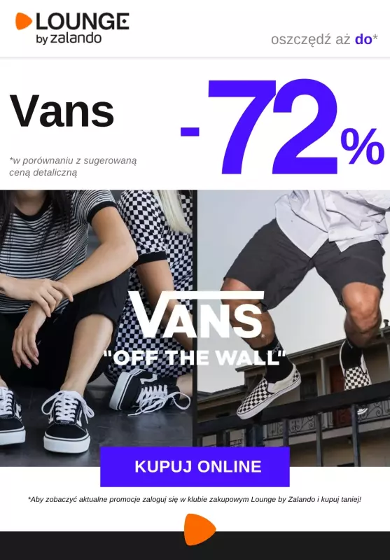 Lounge by Zalando - gazetka promocyjna Do -72% Vans  