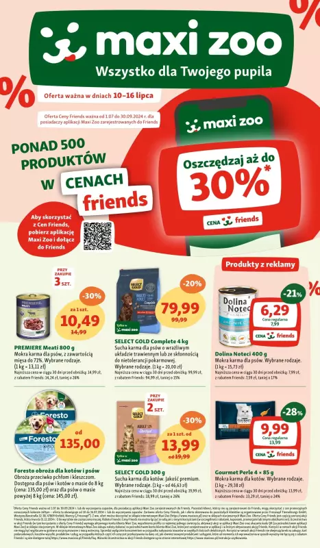 MAXI ZOO - gazetka promocyjna Gazetka od środy 10.07 do wtorku 16.07