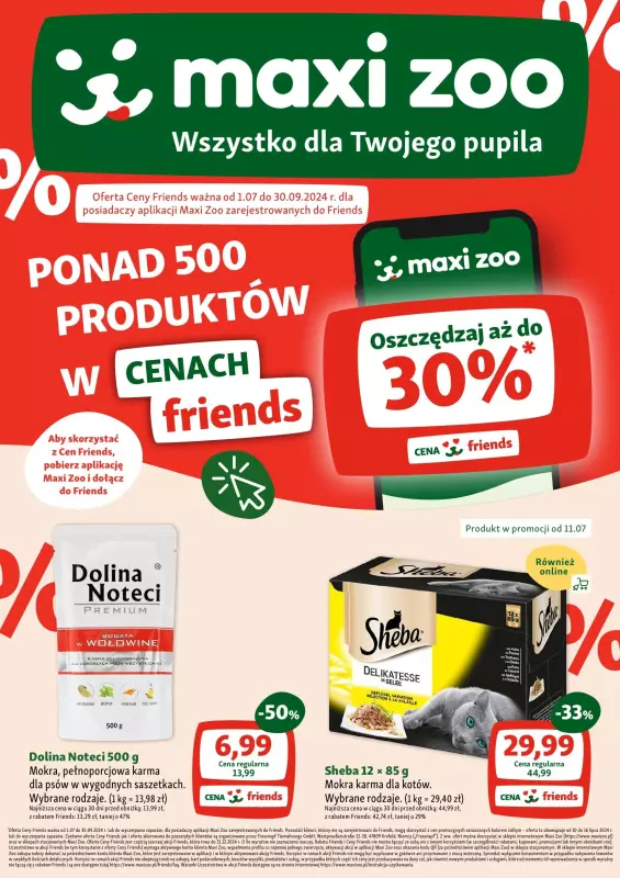 MAXI ZOO - gazetka promocyjna Gazetka od wtorku 16.07 do środy 31.07