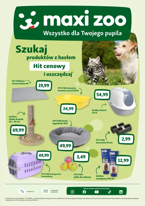 MAXI ZOO - gazetka promocyjna Hit Cenowy od środy 14.08 do soboty 31.08