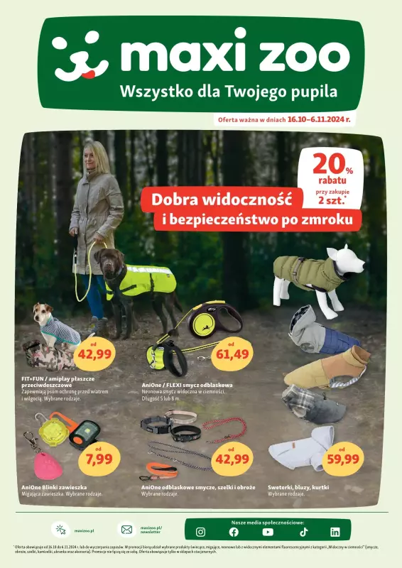 MAXI ZOO - gazetka promocyjna Gazetka od środy 16.10 do środy 06.11