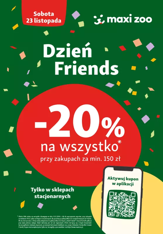 MAXI ZOO - gazetka promocyjna Dzień Friends  