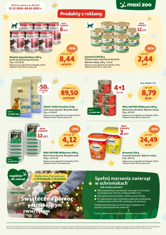 MAXI ZOO - gazetka promocyjna Produkty z reklamy od środy 01.01 do środy 08.01