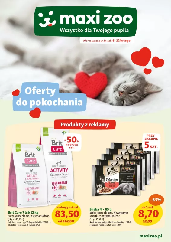 MAXI ZOO - gazetka promocyjna Oferty do pokochania. od czwartku 06.02 do środy 12.02