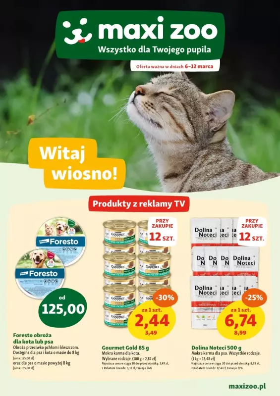 MAXI ZOO - gazetka promocyjna Wszystko dla Twojego pupila od czwartku 06.03 do środy 12.03