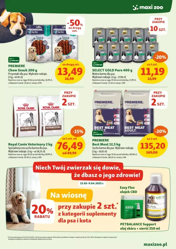 MAXI ZOO - gazetka promocyjna Gazetka Maxi Zoo od czwartku 13.03 do środy 09.04 - strona 4