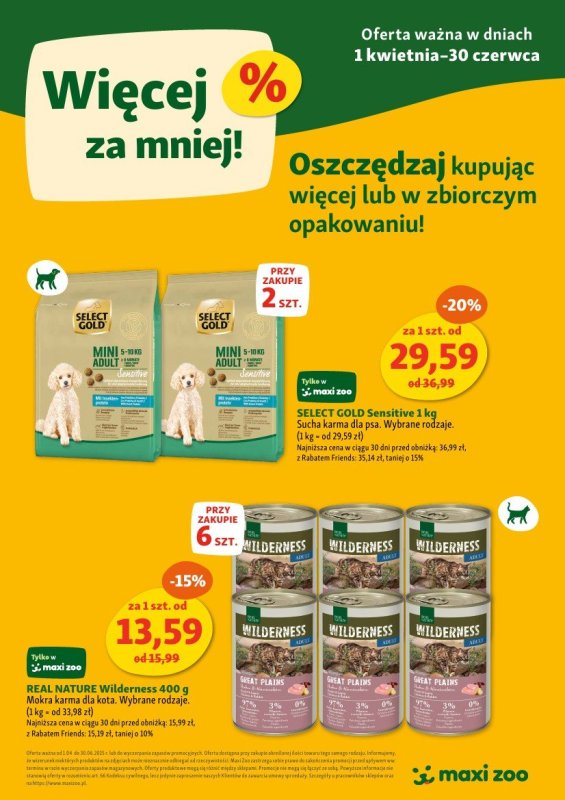 MAXI ZOO - gazetka promocyjna Maxi Zoo - Więcej za mniej! od czwartku 01.05 do soboty 31.05