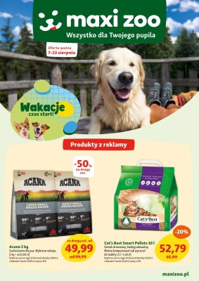 MAXI ZOO - gazetka promocyjna Gazetka  do środy 13.08