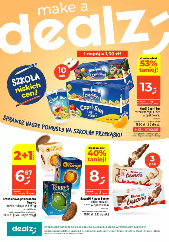 Dealz - gazetka promocyjna Make a Dealz! od czwartku 29.08 do środy 04.09