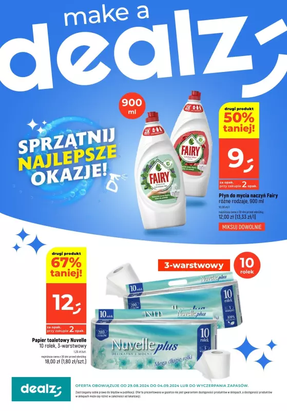 Dealz - gazetka promocyjna Sprzątnij najlepsze okazje! od czwartku 29.08 do środy 04.09