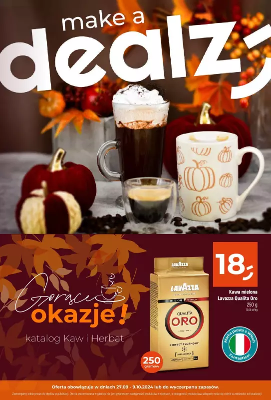 Dealz - gazetka promocyjna Gorące okazje - Katalog kaw i herbat  do środy 09.10