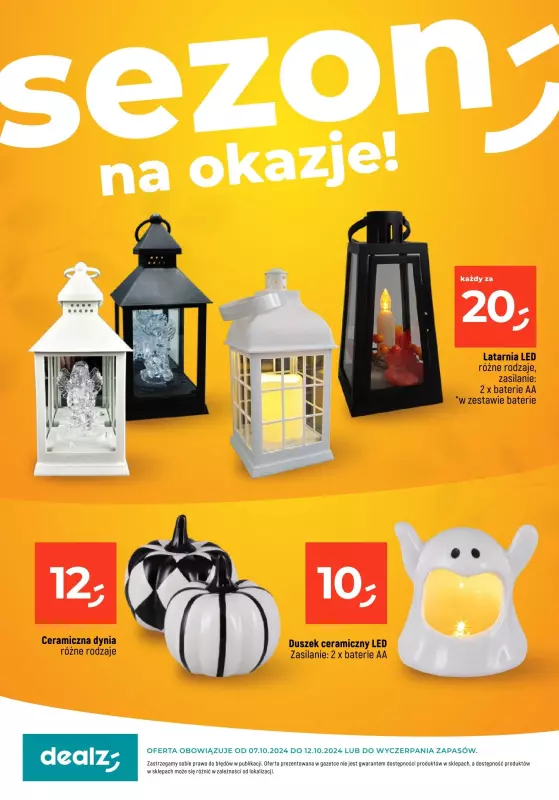 Dealz - gazetka promocyjna Sezon na okazje  do soboty 12.10