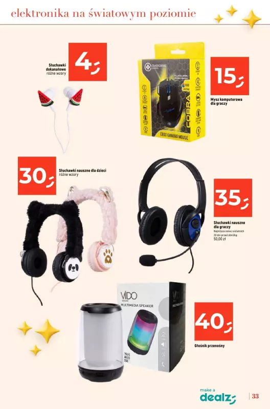 Dealz - gazetka promocyjna KATALOG - ŚWIĄTECZNE CUDA CENOWE  do wtorku 24.12 - strona 33