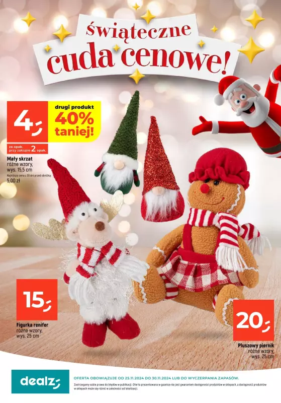 Dealz - gazetka promocyjna ŚWIĄTECZNE CUDA CENOWE  do soboty 30.11