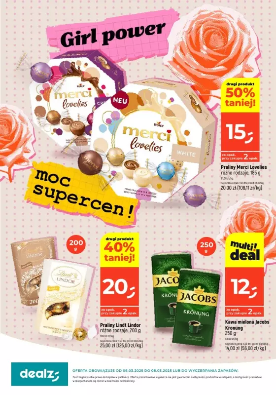 Dealz - gazetka promocyjna Girl power - moc supercen  do soboty 08.03