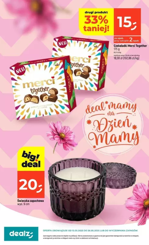 Dealz - gazetka promocyjna Deal mamy na Dzień Mamy  do poniedziałku 26.05