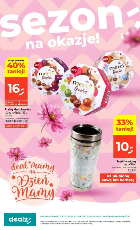 Dealz - gazetka promocyjna Deal mamy na dzień Mamy  