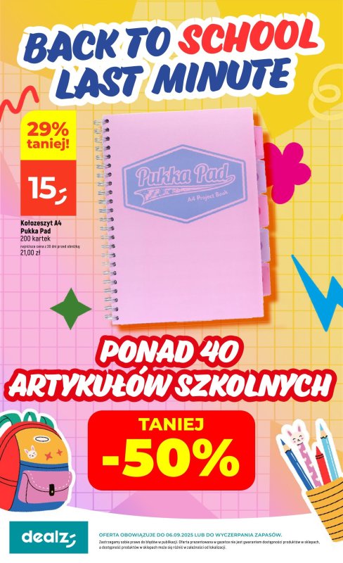 Dealz - gazetka promocyjna Back to School  do soboty 06.09