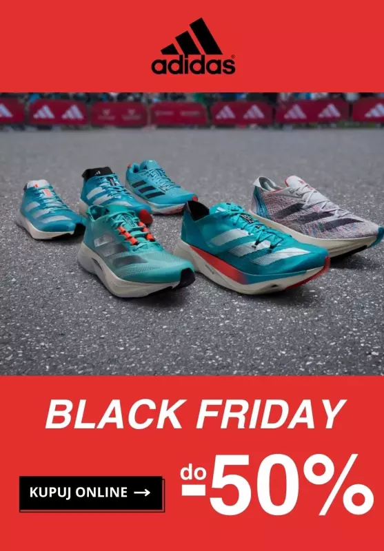 Adidas - gazetka promocyjna Do -50% Black Friday od piątku 03.11 do poniedziałku 13.11