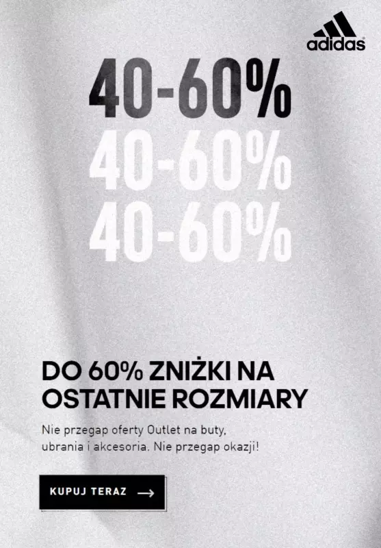 Adidas - gazetka promocyjna Do -60% ostatnie rozmiary od poniedziałku 04.12 do środy 13.12