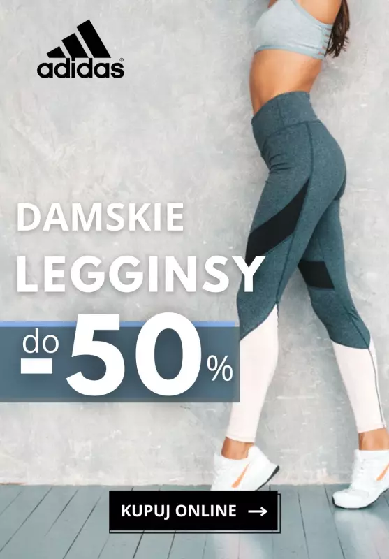 Adidas - gazetka promocyjna Do -50% legginsy damskie od poniedziałku 29.01 do wtorku 06.02